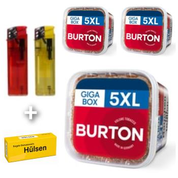 3 x Burton Tabak Rot á 400g + Hülsen nach Wahl