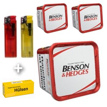 3 x Benson & Hedges Volumen Tabak á 315g + Hülsen nach Wahl