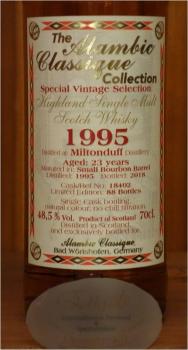 Alambic Classique - Miltonduff 1995 23J 48.5%