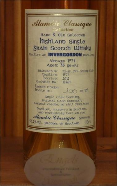 Alambic Classique - Rare + Old Invergordon 38J 58.2% 1974