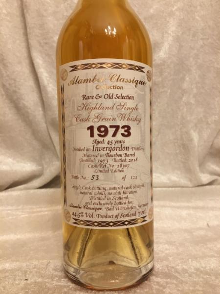 Alambic Classique - Rare + Old Invergordon 45J 44.5% 1973 Bourbon Cask