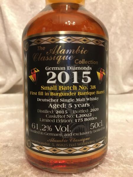 Alambic Classique - German Diamonds Batch 38 2015 5J 61.2%