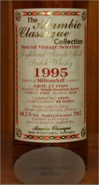Alambic Classique - Miltonduff 1995 23J 48.5%