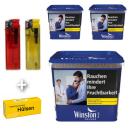 3 x Winston Volumen Tabak Blau á 155g + Hülsen nach Wahl