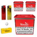 3 x Winston Volumen Tabak Rot á 155g + Hülsen nach Wahl