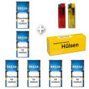 6 x Break Volumen Tabak Blau á 85g + Hülsen nach Wahl
